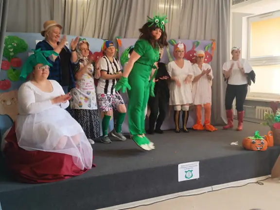 Pani Basia jako żabka