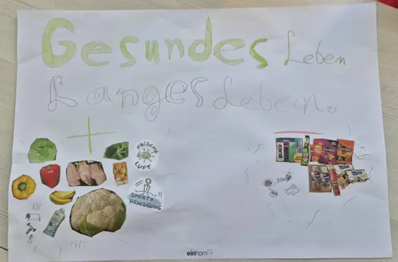 Plakat promujący zdrowy tryb życia