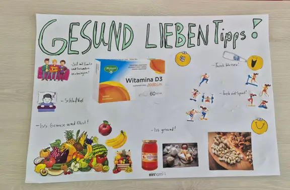 Plakat promujący zdrowy tryb życia