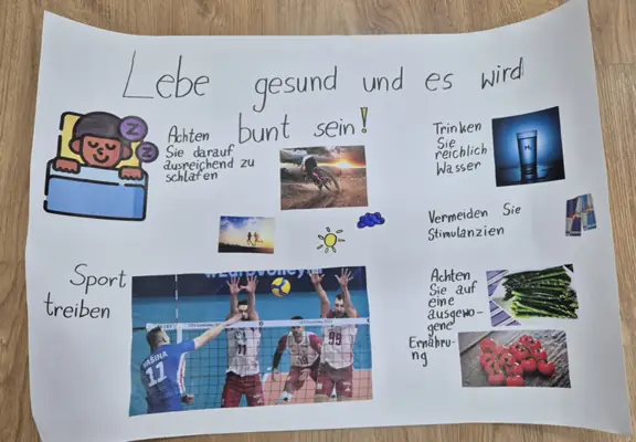 Plakat promujący zdrowy tryb życia