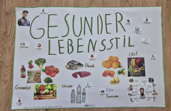 Plakat promujący zdrowy tryb życia