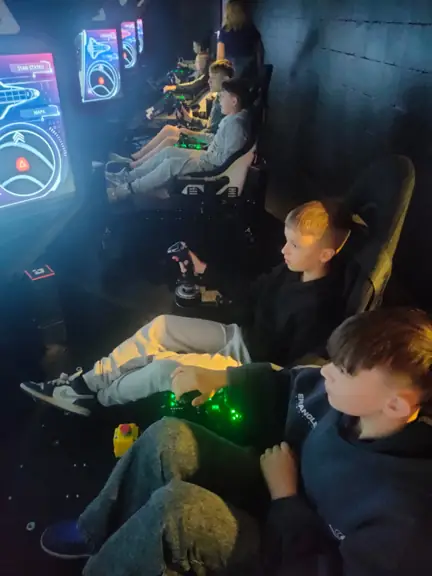 W statku kosmicznym.