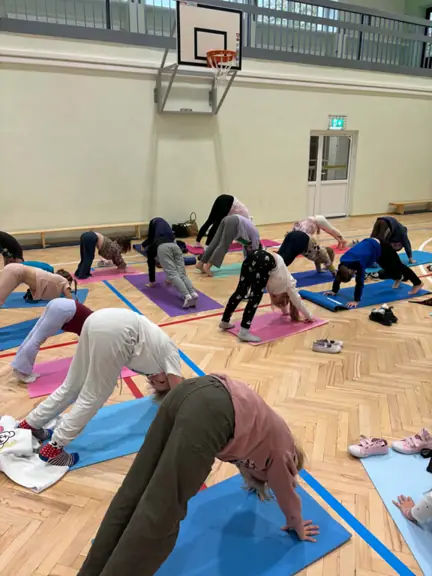 joga na sali gimnastycznej