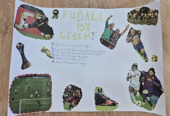 Plakat promujący piłkę nożną