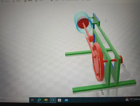 model 3D silnika parowego