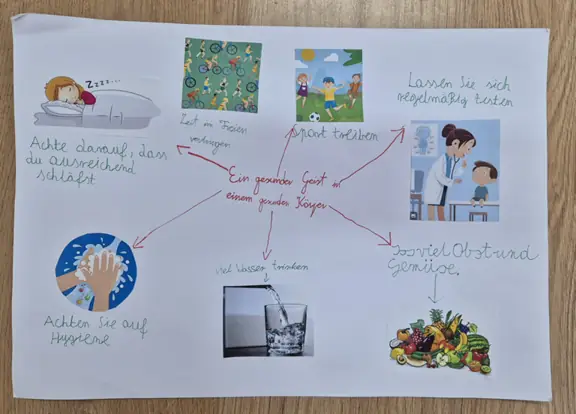 Plakat promujący zdrowy tryb życia