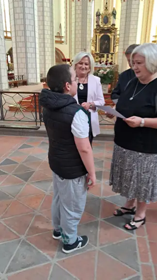 Wręczenie nagród i dyplomów przez Panią Starostę Powiatu stargardzkiego - Staś zajął III miejsce