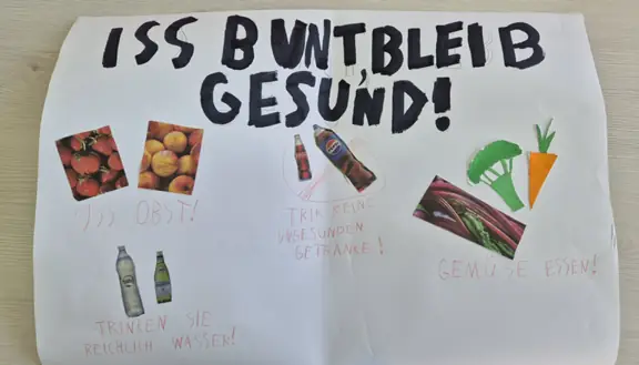 Plakat promujący zdrowy tryb życia